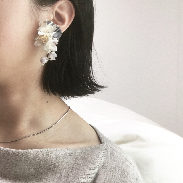 flower(フラワー)のhandmade flower earring ハンドメイドのアクセサリー(イヤリング)の商品写真