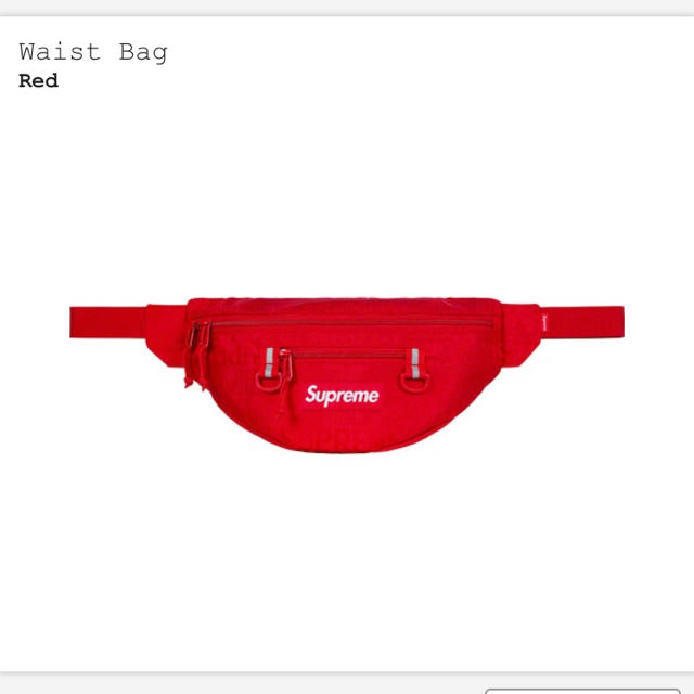 2022春の新作 Supreme - supreme 19ss waist bag red ウエストポーチ 