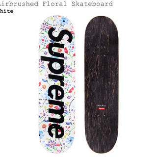 シュプリーム(Supreme)のsupreme airbrushed floral skateboard 白(スケートボード)
