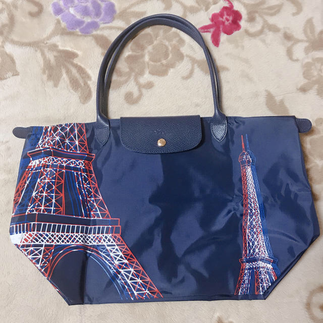 新品】ロンシャン パリ限定エッフェル塔柄プリアージュ 大きめサイズ