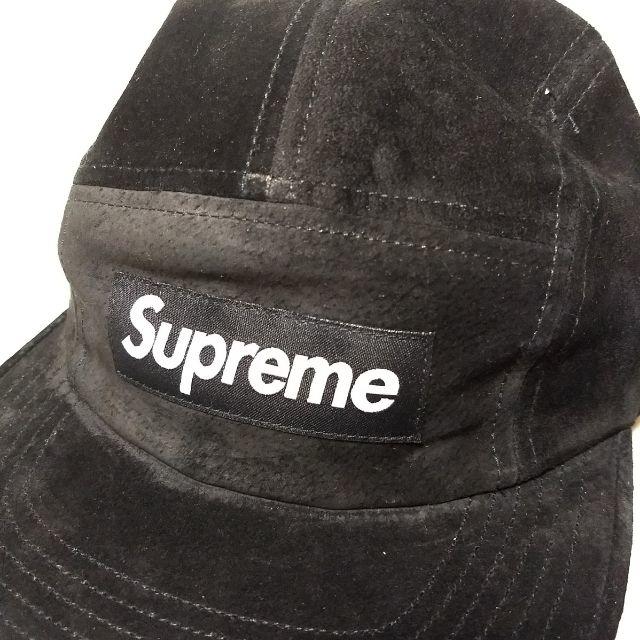 Supreme SUEDE CAMP CAP BLACK 1