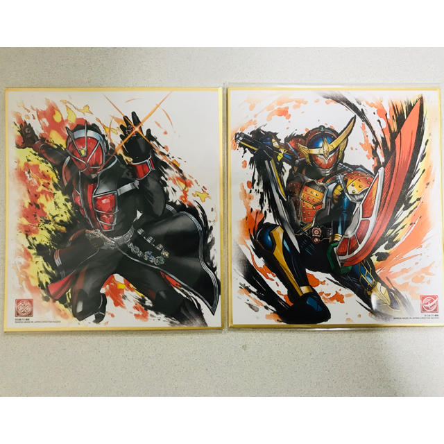 BANDAI(バンダイ)の仮面ライダー 色紙Art  ウィザード 鎧武 セット エンタメ/ホビーのフィギュア(特撮)の商品写真