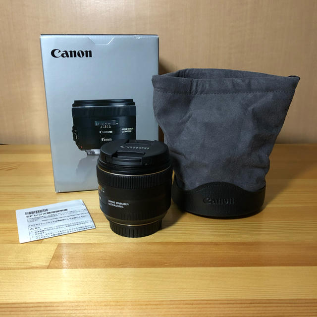 Canon(キヤノン)の中古 Canon EF35mm F2 IS USM スマホ/家電/カメラのカメラ(レンズ(単焦点))の商品写真