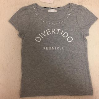 フェルゥ(Feroux)のフェルゥ ビジュー付ロゴＴシャツ オペークプロポミッシュマッシュロディスポット(Tシャツ(半袖/袖なし))