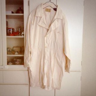 値下げ！古着屋 ナチュラルカラー つなぎ(オールインワン)