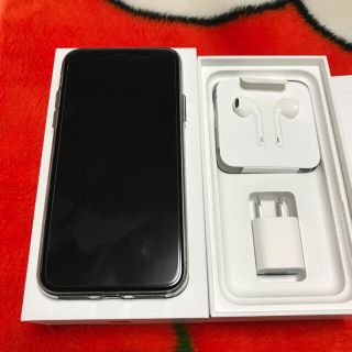 アップル(Apple)の iPhone X スペースグレイ 256GB 美品(スマートフォン本体)