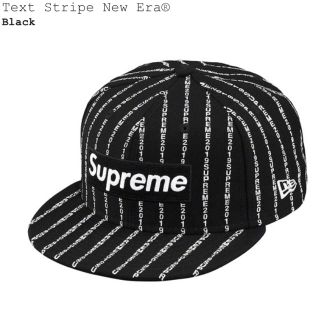 シュプリーム(Supreme)のSupreme text stripe  new era cap(キャップ)