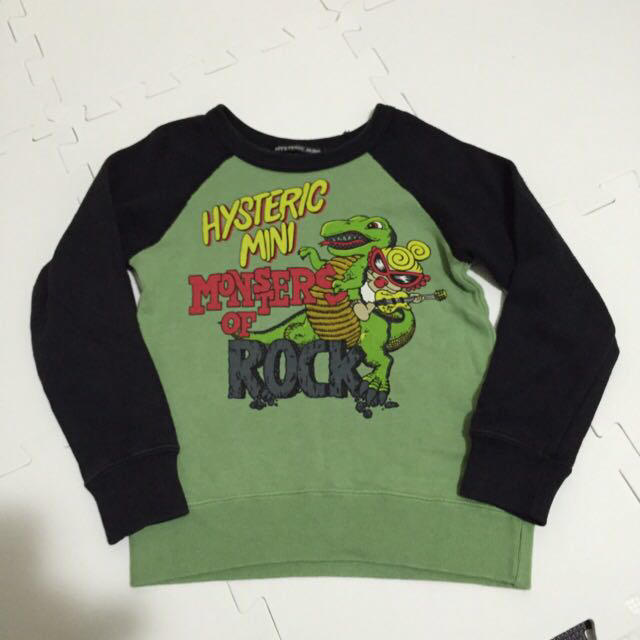 HYSTERIC MINI(ヒステリックミニ)の♡ヒスミニ緑×黒トレーナー♡ キッズ/ベビー/マタニティのキッズ服男の子用(90cm~)(その他)の商品写真