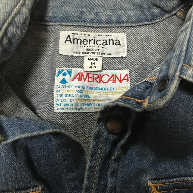 AMERICANA(アメリカーナ)のAMERICANA アメリカーナ デニムシャツジャケット レディースのジャケット/アウター(Gジャン/デニムジャケット)の商品写真