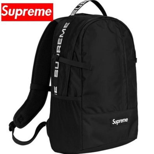 supreme 2018ss backpack black