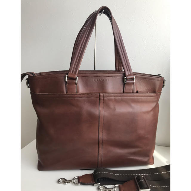 格安 コーチ COACH 2way オールレザー ビジネス トート バック 【5