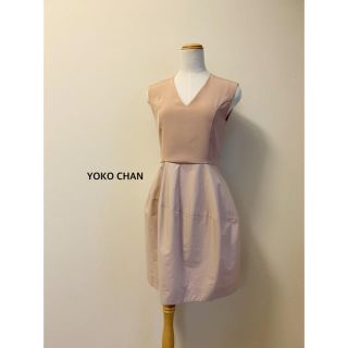 バーニーズニューヨーク(BARNEYS NEW YORK)のYOKO CHAN  シルク切替バルーンワンピース (ミニワンピース)