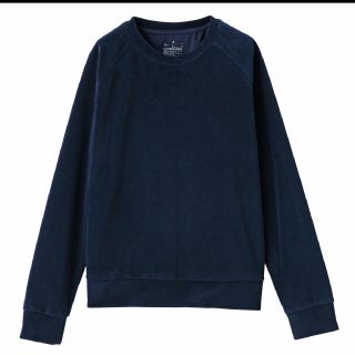 ムジルシリョウヒン(MUJI (無印良品))のMikako様専用 ベロア クルーネックプルオーバー ネイビー
(トレーナー/スウェット)