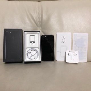 アイフォーン(iPhone)のiPhone7 256GB ジェットブラックSIMフリー超美品(スマートフォン本体)