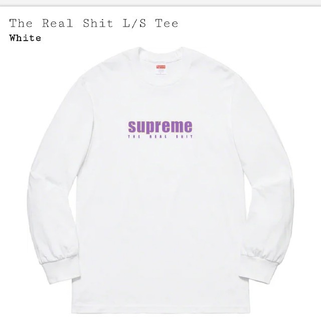 【送料無料】 the - Supreme Real 定価販売 white Tee L／S shit Tシャツ/カットソー(七分/長袖