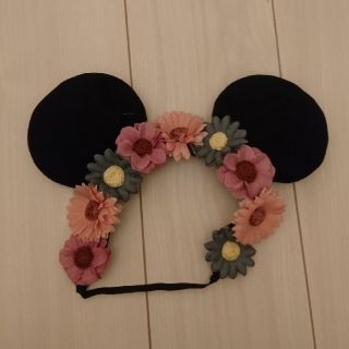 ディズニー(Disney)のミニー ちゃん お花ヘアバンド(ヘアバンド)