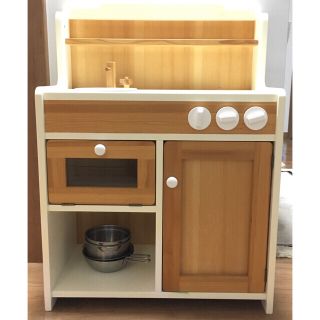 イケア(IKEA)の【組立不要】ピエニコティ ままごと キッチン ホワイト ナチュラル(知育玩具)