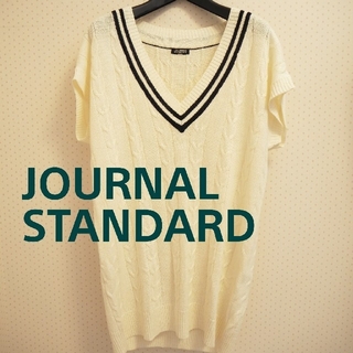 ジャーナルスタンダード(JOURNAL STANDARD)の週末セール！ 春に♥️ ジャーナルスタンダード Vネック 半袖セーター(ニット/セーター)