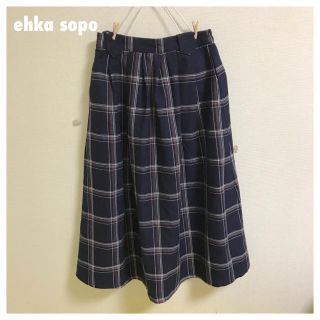 エヘカソポ(ehka sopo)の🐻ehka sopo チェックスカート🍯(ひざ丈スカート)