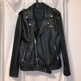 ザラ(ZARA)のZARA メンズ ライダース ダブル 美品(ライダースジャケット)