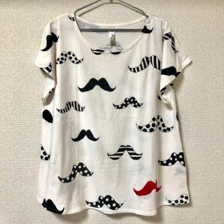 グラニフ(Design Tshirts Store graniph)のDesign Tshirts Store graniph ヒゲ柄Tシャツ(Tシャツ(半袖/袖なし))