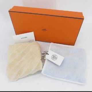 エルメス(Hermes)の新品★エルメス アヴァロン ハンドタオル タオルハンカチ 2枚セット 箱付 (タオル/バス用品)