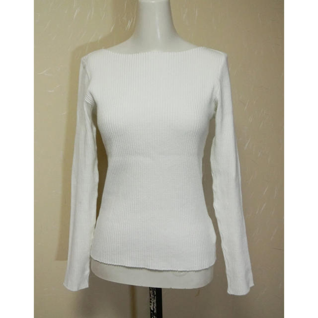MACPHEE(マカフィー)のMACPHEE トゥモローランド　オフホワイトでリブ織りの長袖セーター3 レディースのトップス(ニット/セーター)の商品写真