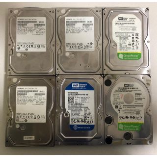 値下げ HDD 内蔵 3.5インチ 500GB×3 320GB×3(PCパーツ)