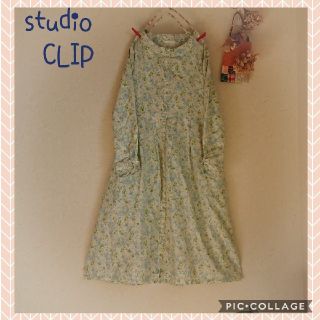 スタディオクリップ(STUDIO CLIP)のstudio CLIP◆花柄ワンピース(ひざ丈ワンピース)