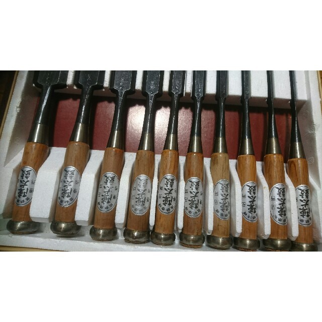 ②鏨 ノミ 陣太鼓 10本 セット 追込鏨 追込ノミ 追込 大工道具 ②鏨 ノミ 陣太鼓 10本 セット 追込鏨 追込ノミ 追込 大工道具
