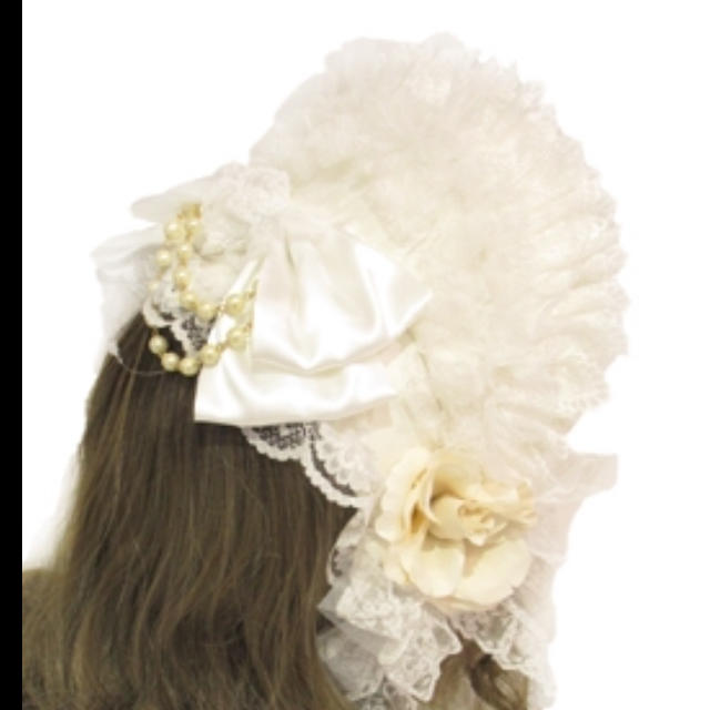 Victorian maiden(ヴィクトリアンメイデン)のtriplefortune レース ボンネット レディースのヘアアクセサリー(カチューシャ)の商品写真