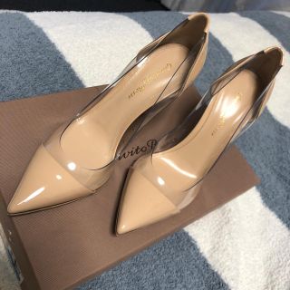 ジャンヴィットロッシ(Gianvito Rossi)のジャンビトロッシ クリア ベージュパンプス36ハーフ (ハイヒール/パンプス)