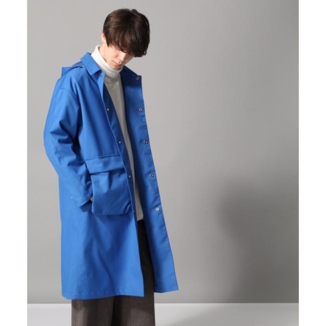 HARE(ハレ)のHARE ボンディングフードコート ブルー メンズのジャケット/アウター(ステンカラーコート)の商品写真