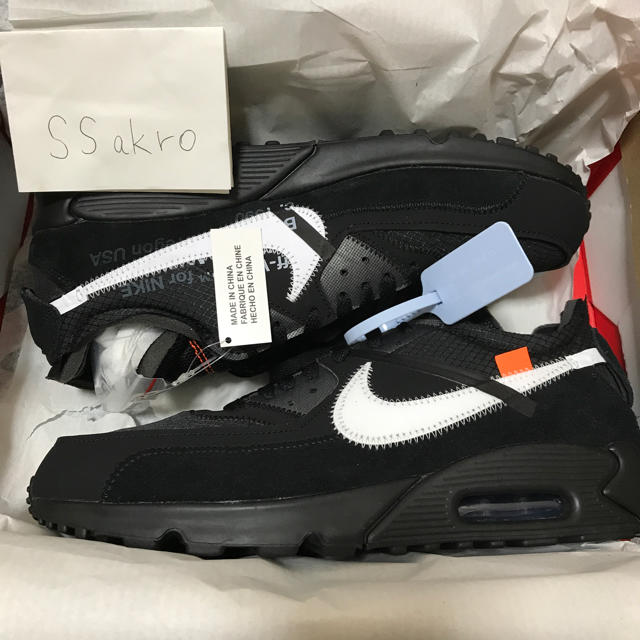 NIKE AIR MAX 90 off white BLACK 28.5cm