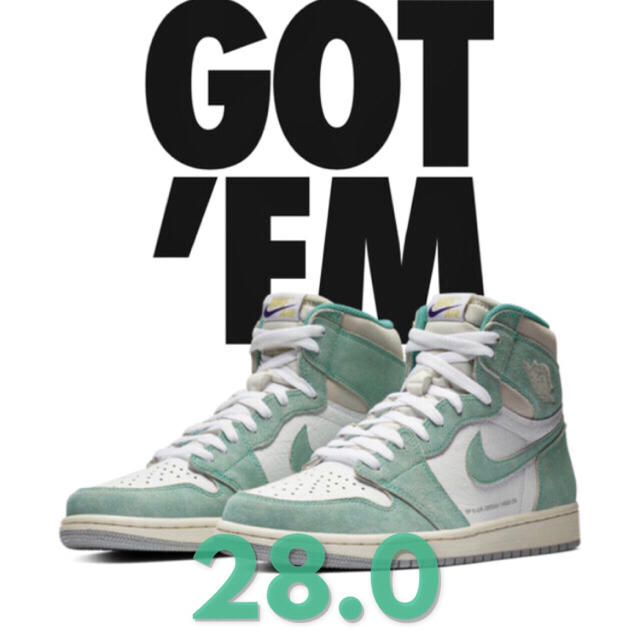 送込28‼︎ NIKE AIR JORDAN1 ターボグリーンJP28cmカラー