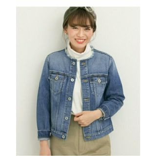 サニーレーベル(Sonny Label)の2019ss サニー レーベル USED風ノーカラーデニムジャケット

(Gジャン/デニムジャケット)