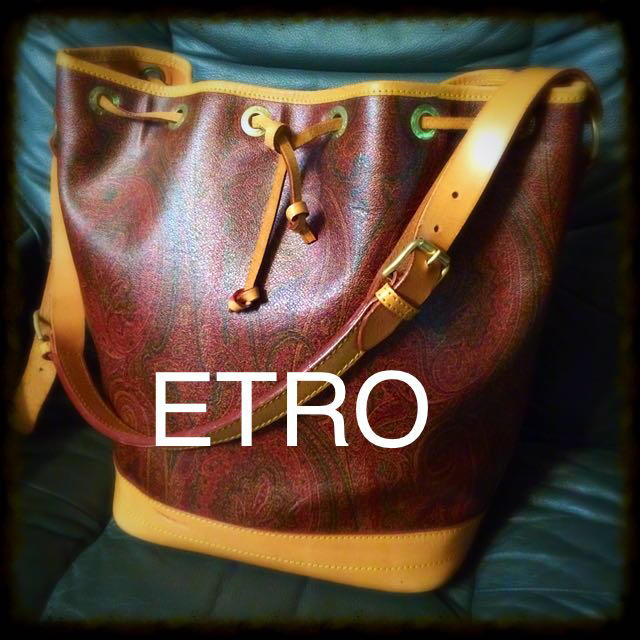 ETRO☆定番ペイズリー巾着バケツ型