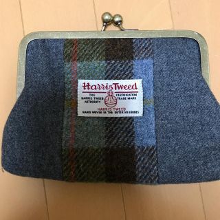 ハリスツイード(Harris Tweed)の美品☆ハリスツイード がま口ポーチ(ポーチ)