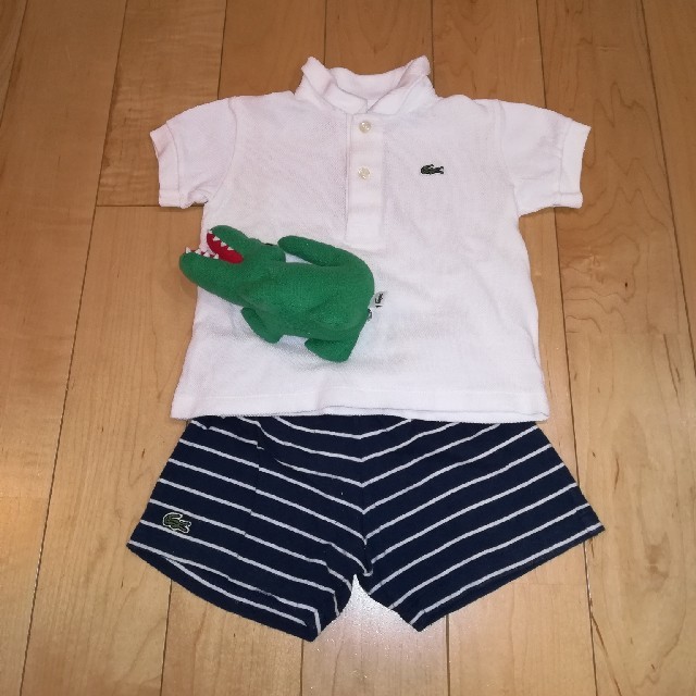 LACOSTE(ラコステ)のLACOSTE　ポロシャツとズボンセット キッズ/ベビー/マタニティのベビー服(~85cm)(シャツ/カットソー)の商品写真