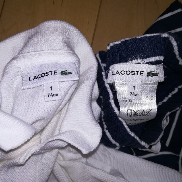 LACOSTE(ラコステ)のLACOSTE　ポロシャツとズボンセット キッズ/ベビー/マタニティのベビー服(~85cm)(シャツ/カットソー)の商品写真