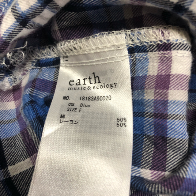 earth music & ecology(アースミュージックアンドエコロジー)の【中古】チェックシャツ レディースのトップス(シャツ/ブラウス(長袖/七分))の商品写真