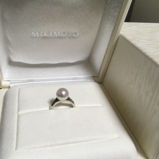 ミキモト(MIKIMOTO)の【現行品】ミキモトパールイヤリング9mmpt950 7号(リング(指輪))