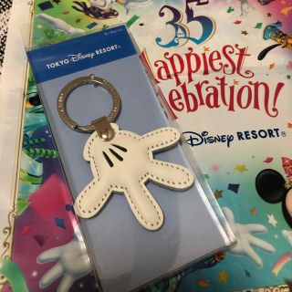 ディズニー(Disney)のdisny resort ミッキーハンドキーチェーン(キャラクターグッズ)