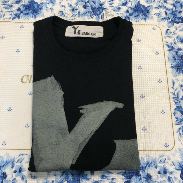 Yohji Yamamoto(ヨウジヤマモト)のY's bang on デカロゴ ロングTシャツ yohji yamamoto メンズのトップス(Tシャツ/カットソー(七分/長袖))の商品写真