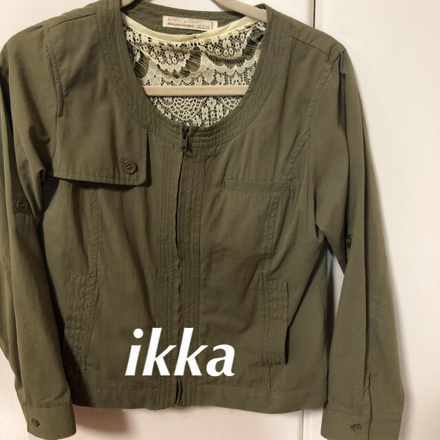 ikka(イッカ)のikka ノーカラージャケット 未使用に近い レディースのジャケット/アウター(ノーカラージャケット)の商品写真