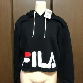 フィラ(FILA)の【正規品】FILA　フィラ ショートパーカー 黒(トレーナー/スウェット)