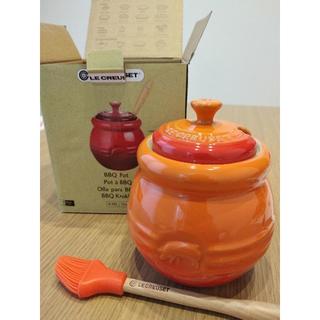 ルクルーゼ(LE CREUSET)のルクルーゼのバーベキューポット（オレンジ色）(食器)