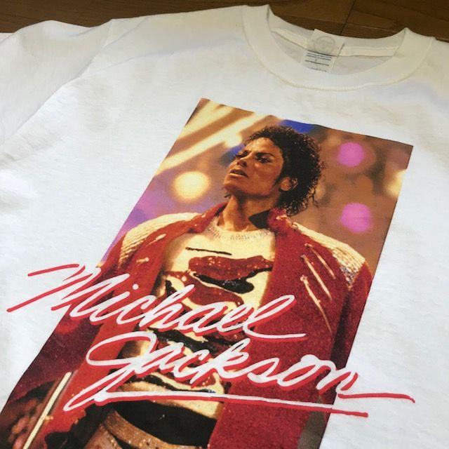 マイケル・ジャクソン フォトプリントTシャツ【M】白 新品 180718