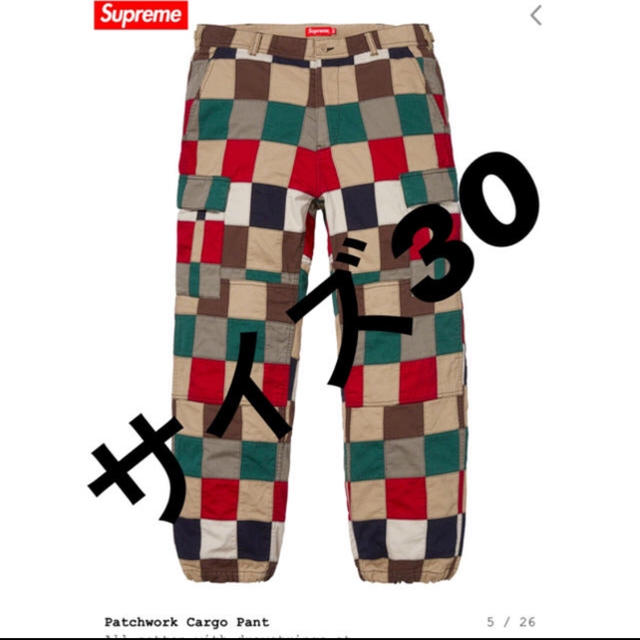 supreme patchwork cargo pant 30