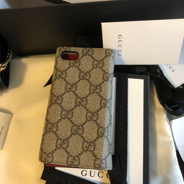 Gucci(グッチ)のグッチ GGスプリーム iPhone7/8ケース 手帳型 BOSCO 正規品 スマホ/家電/カメラのスマホアクセサリー(iPhoneケース)の商品写真